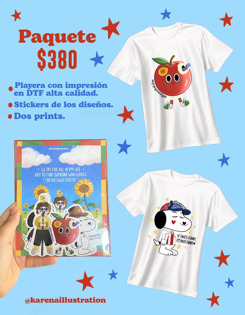 Karena_____'s tweet photo. ⭐️🍎VIVA DJO MÉXICO WUUUUU 🍎⭐️

Hola, traigo merch por el concierto de Djo en México y para celebrar el primer año de The Crux! el paquete está en $380 y hacemos envíos a todo México :3 también vendo por separado el paquetito con prints y stickers en $100. 
#djo #mexico #thecrux https://t.co/Qly8x5oYgX