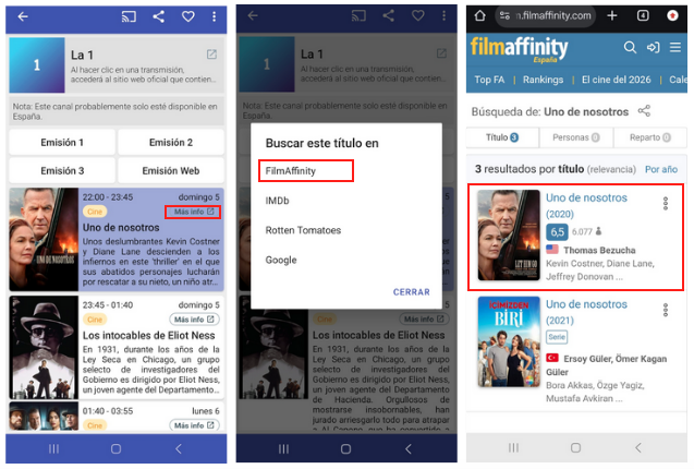 tdtchannels's tweet image. ¡Se acabó el drama de no saber qué ver! 🎬Ya tienes las notas de Filmaffinity, IMDb y Rotten Tomatoes en nuestra Guía #EPG. ¿Dudas entre dos pelis? Los críticos deciden por ti. 🧐Y si quieres investigar más, tienes el botón de Google a un clic. ¡Actualiza la #App y disfruta! 🚀