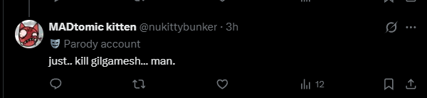 Gilgamesh! (THEY/THEM) tweet media
