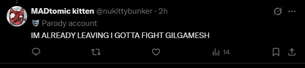 Gilgamesh! (THEY/THEM) tweet media