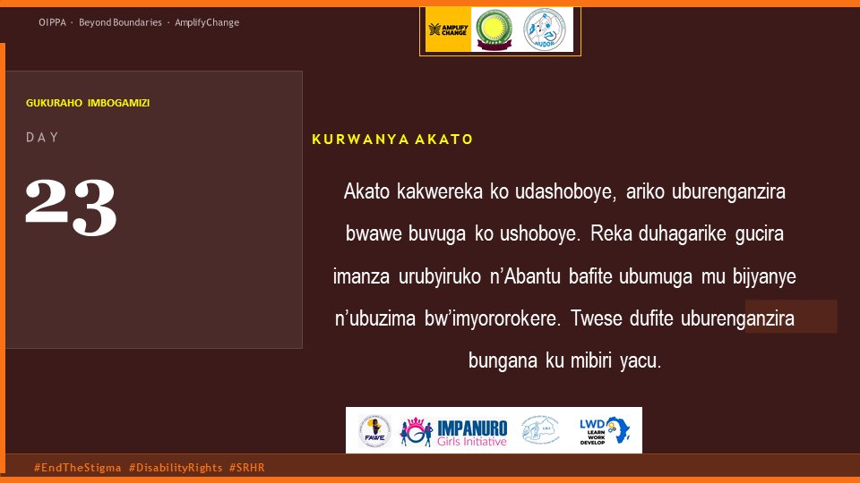 oipparwanda's tweet image. Icyemezo cy'ingenzi ku buzima bwawe ni wowe ubwawe ugomba kugifata! 
#OIPPARwanda #SRHR #SpeakUp #reproductive #health #inclusion #BeyondBoundaries #imyororokere #ywcvs #AmplifyChange #SRH