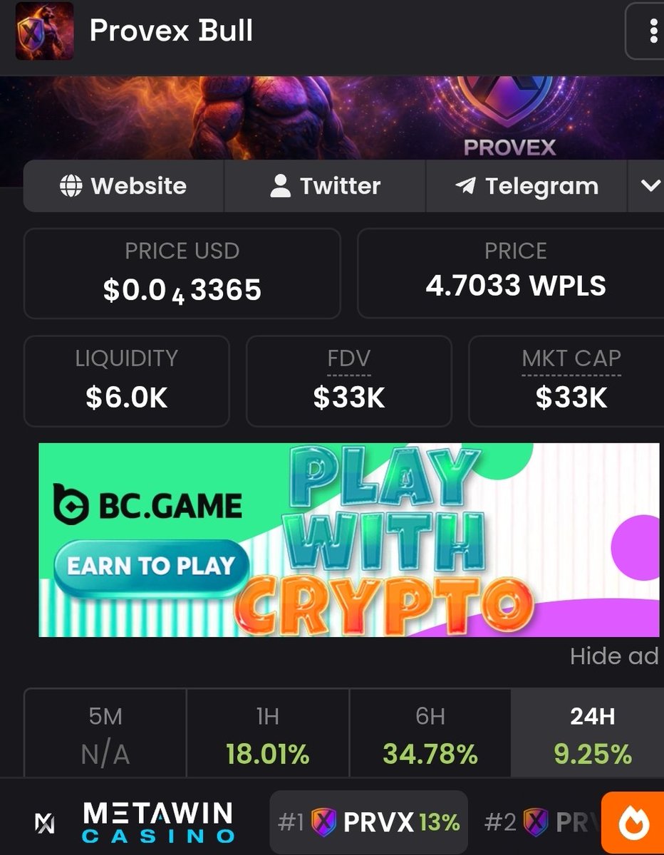 ProvexBullx's tweet photo. Provex moves up bullx moves faster simple math https://t.co/ZUGMB2qFN5