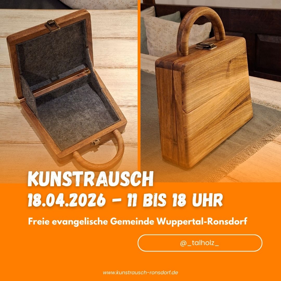 kunstrausch's tweet photo. ✨ Aussteller beim Kunstrausch 2026: @_talholz_

Holz in seiner schönsten Form: Bei @_talholz_ entstehen hochwertige Kopfholz-Schneidebretter, stilvolle Holzhandtaschen und dekorative Einzelstücke.

#Kunstrausch2026 #Holzdesign #holz #holzkunst #holzarbeiten #Nachhaltig https://t.co/ysDqUs0F7G