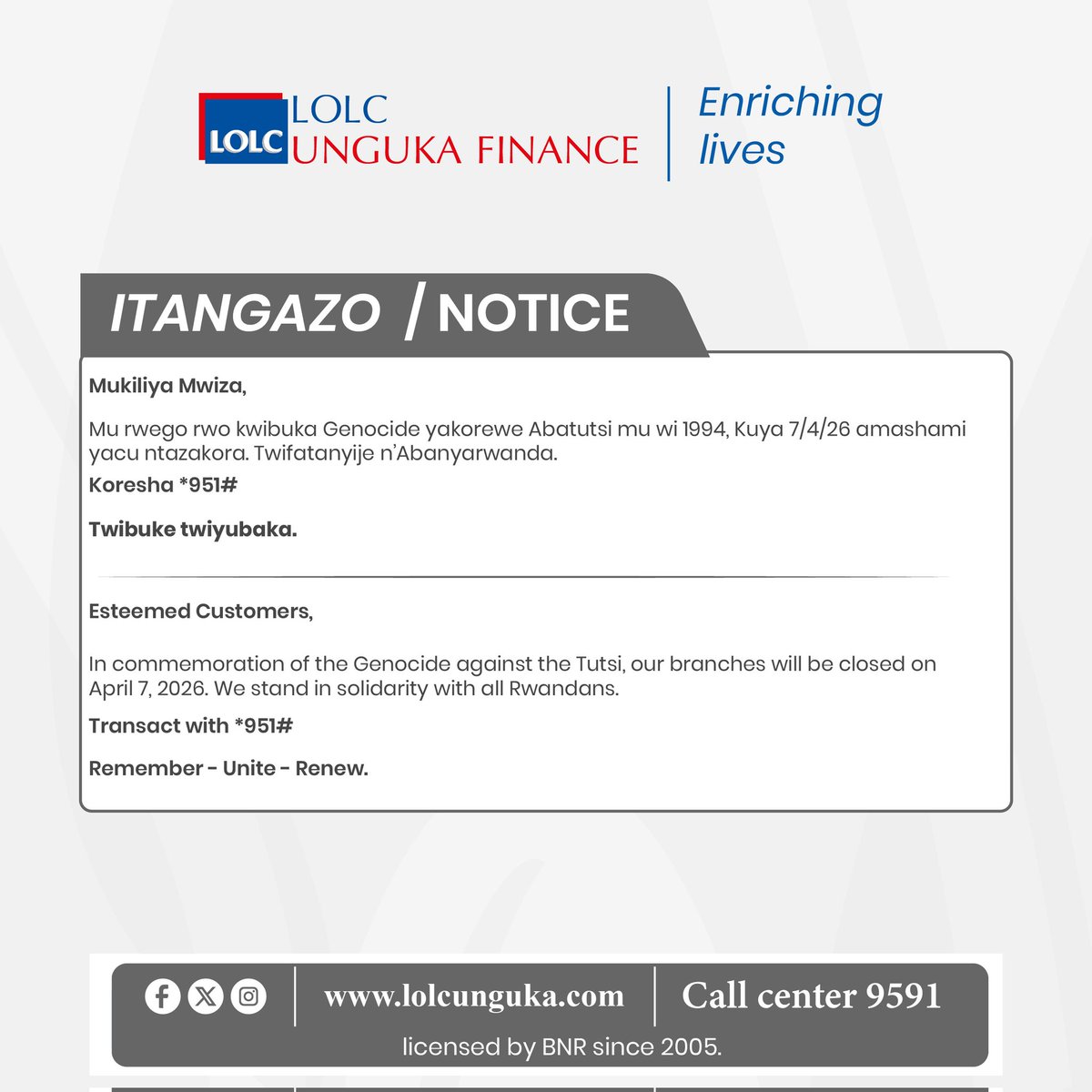 LOLC Unguka Finance PLC tweet media