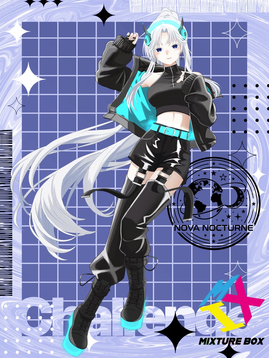 Nova Nocturne＠IRIAM準備中立ち絵公開チャレンジ達成 tweet media