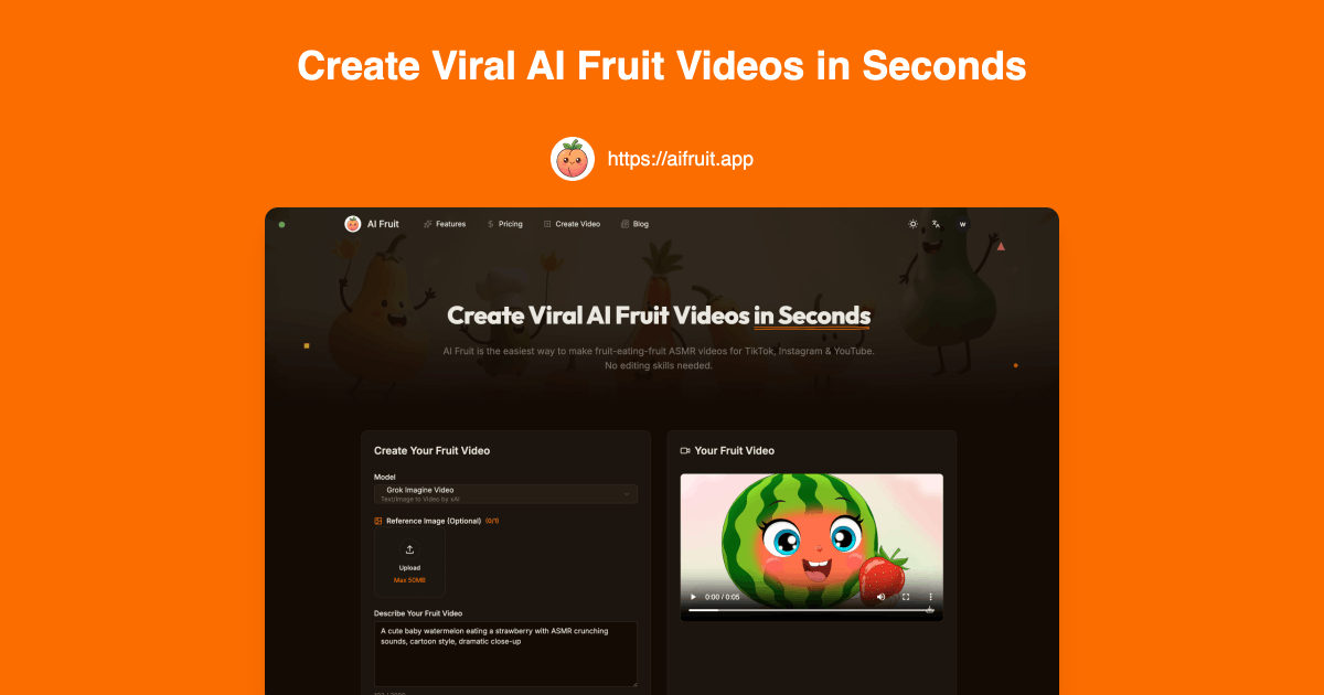 startupbuffer's tweet image. 🚀 Featured Startup Alert!

Check out AI Fruit - now featured on StartupBuffer!

Create Viral AI Fruit Videos in Seconds

🔗 Learn more: startupbuffer.com/startup/ai-fru…

#Startup #Innovation #Featured #StartupBuffer