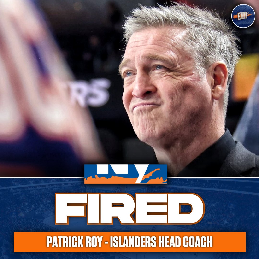 EverydayIsles's tweet photo. PATRICK ROY = FIRED 🤯 https://t.co/YR8GMwHAIy