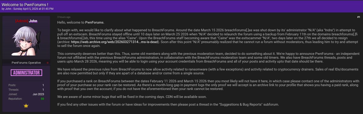 Dark Web Informer tweet media