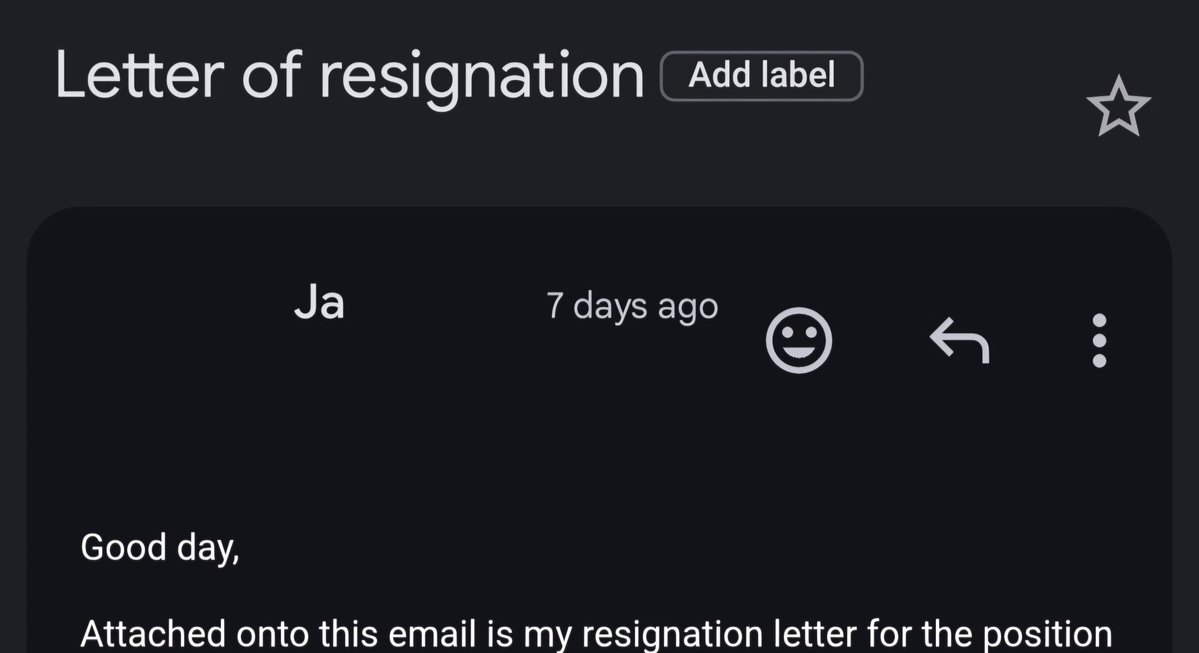 Ako na nag submit ng resignation bago si mark?