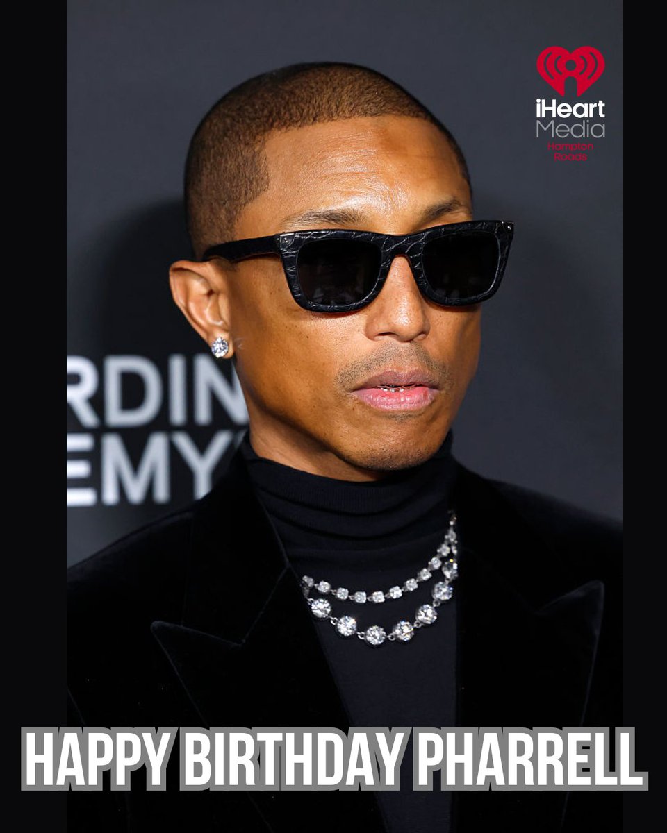 103JAMZRADIO's tweet image. Happy Birthday to the 757's own @pharrell, always holding it down for #VA.

#iHeartRadio
#Pharrell
#Virginia

📸 Getty Images