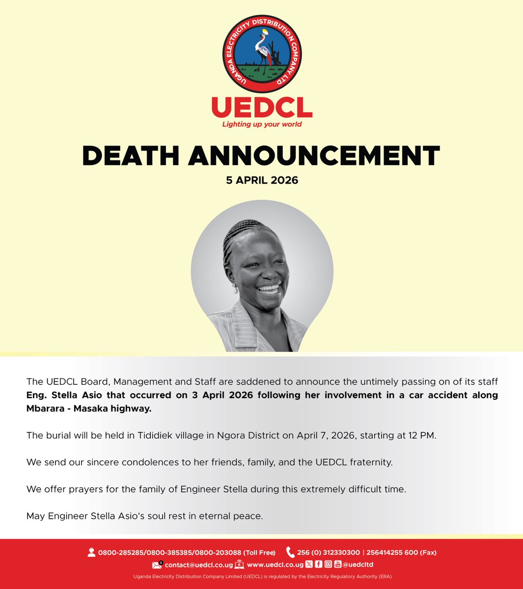 Uganda Electricity Distribution Company Ltd tweet media