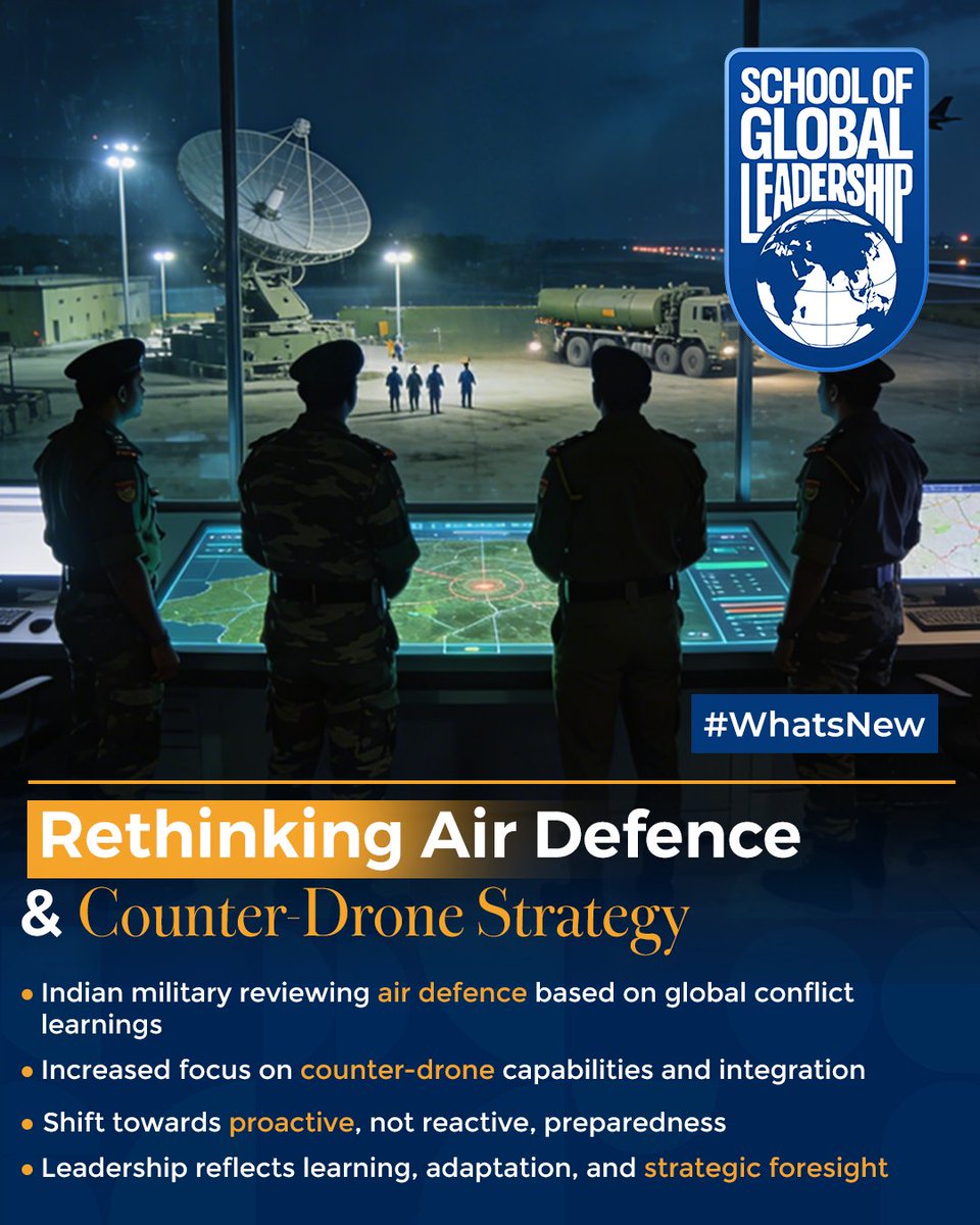 SoGL_Official's tweet photo. India’s evolving air defence strategy signals a clear shift, anticipate early, and act sooner.
What defines strong leadership in modern conflict, reaction or anticipation?
Comment your thoughts below. 👇
@bestiu20 @indfoundation
#GlobalLeadership #SoGL #PGPAdmissions #WhatsNew https://t.co/vuyOWaUKas