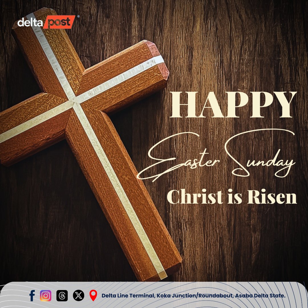 DeltaPost114275's tweet photo. Happy Easter! 🐣✨

This season of renewal reminds us of the beauty of new beginnings. Thank you for trusting us to deliver what matters most—packages, promises, and peace of mind.

Wishing you a day filled with joy, hope, and blessed moments.

#HappyEaster
#EasterSunday
#Courier https://t.co/BsHMPdeKNp