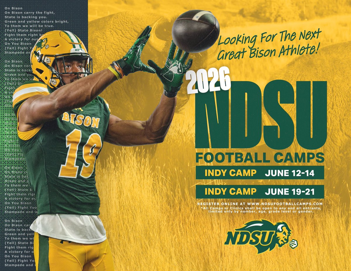 EthanOlson605's tweet photo. Thank you Coach Wienke for the camp invite! Pumped to be able to compete.
@NDSUfootball @DavidWienke15 
@PatsRevolution @BAUERS_ELITE @COACHCJB_ @COACHBAUER_ https://t.co/T51TOwDGNY