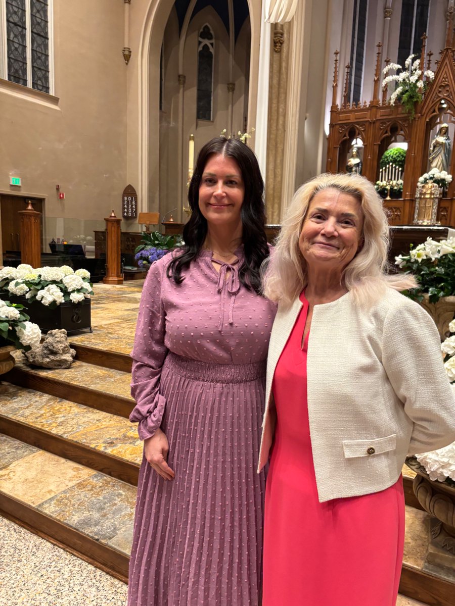 Congratulations to my mom and Ashley brothers wife on becoming Catholic last night at the Easter vigil mass at St Mary’s Catholic Church. ✝️✝️✝️