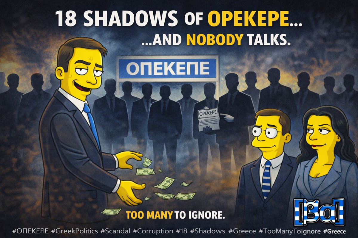 LordosGR3's tweet image. Και ακόμα η δικογραφία είναι στο 2021.... Έρχονται πολλές ακόμα κ ο άλλος τρέχει να προλάβει εκλογές πριν βγουν τα νέα!!!

#ΟΠΕΚΕΠΕ #GreekPolitics #Scandal #Corruption  #Shadows #TooManyToIgnore #Greece

#νδ #ΝΔ_εγκληματική_οργάνωση
#simpsonsND
#ΒιασμοςΑληθειας