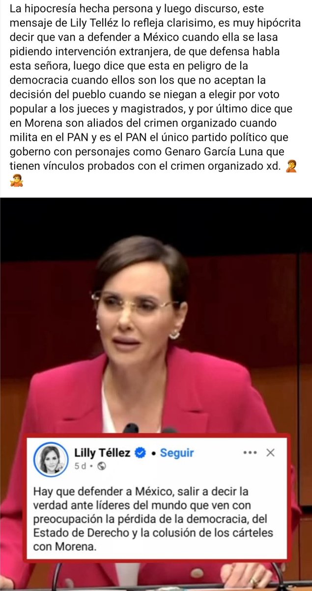 Fernycv's tweet photo. @Macarena006 @LillyTellez Ni madres, no apoyo a unavende patrias. https://t.co/RmUVuq7RB6