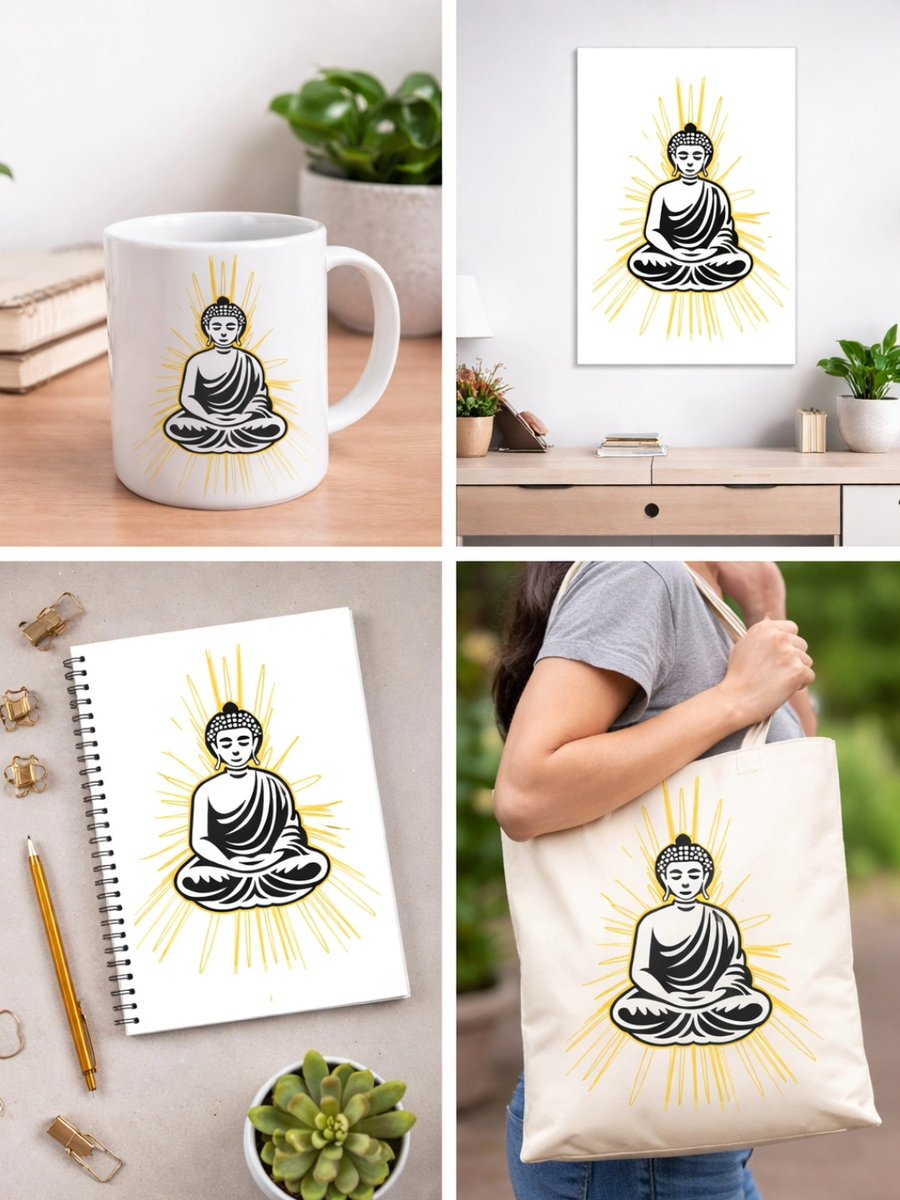 AkiraByOtomo's tweet image. redbubble.com/fr/shop/ap/179…

Inner Peace Radiance
A clean and powerful design inspired by meditation and inner balance. The contrast between black and white, enhanced by radiant golden lines, creates a calm yet striking visual presence.

#BuddhaArt, #ZenDesign, #RedbubbleArtist