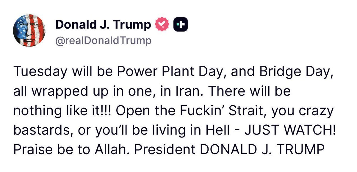 Trump le esta dando alrededor de 36 horas a los Iraníes de llegar a un acuerdo, esta es la segunda vez que mueve la fecha y no creo que la mueva una tercera vez.

Por ahora los rumores indican que estan en conversaciones y para el Lunes tendran un acuerdo para el fin de la