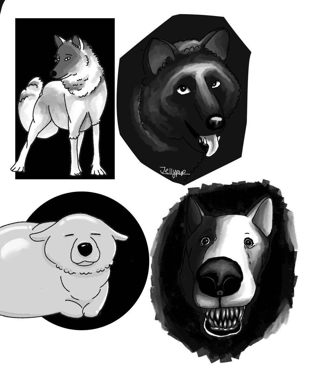 J3LLYpup's tweet photo. Doodling some wolves https://t.co/1EbPhKu7Si