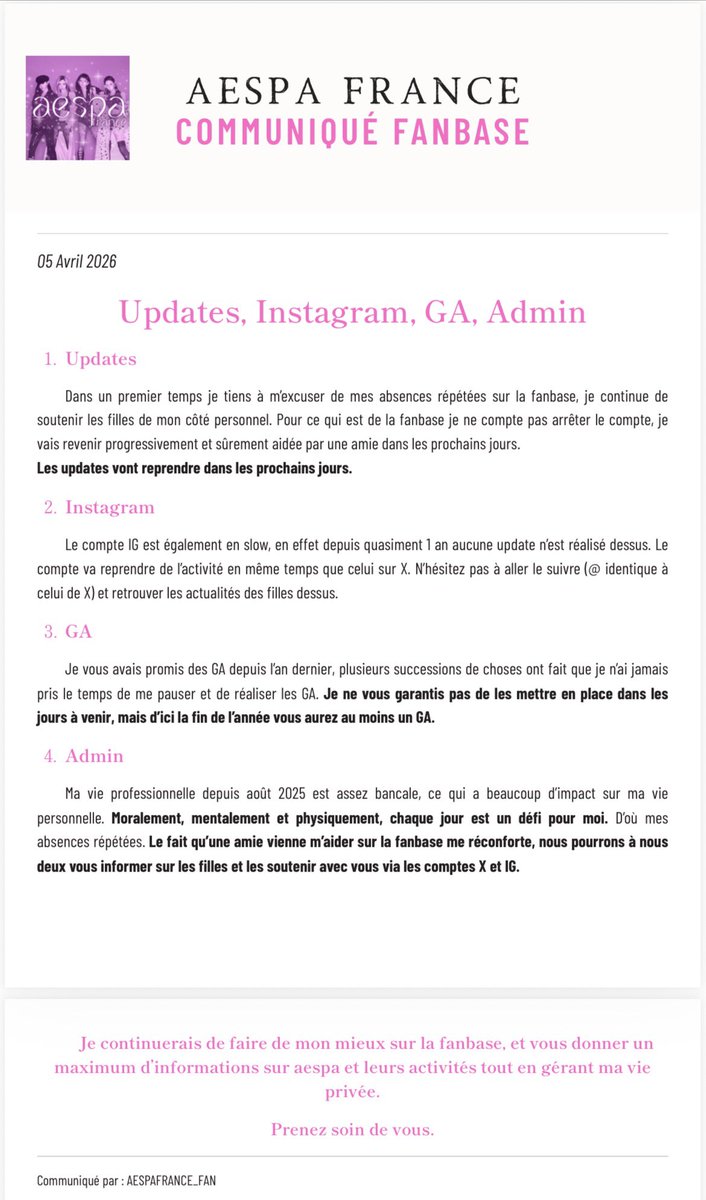 AESPA FRANCE 🍋 tweet media