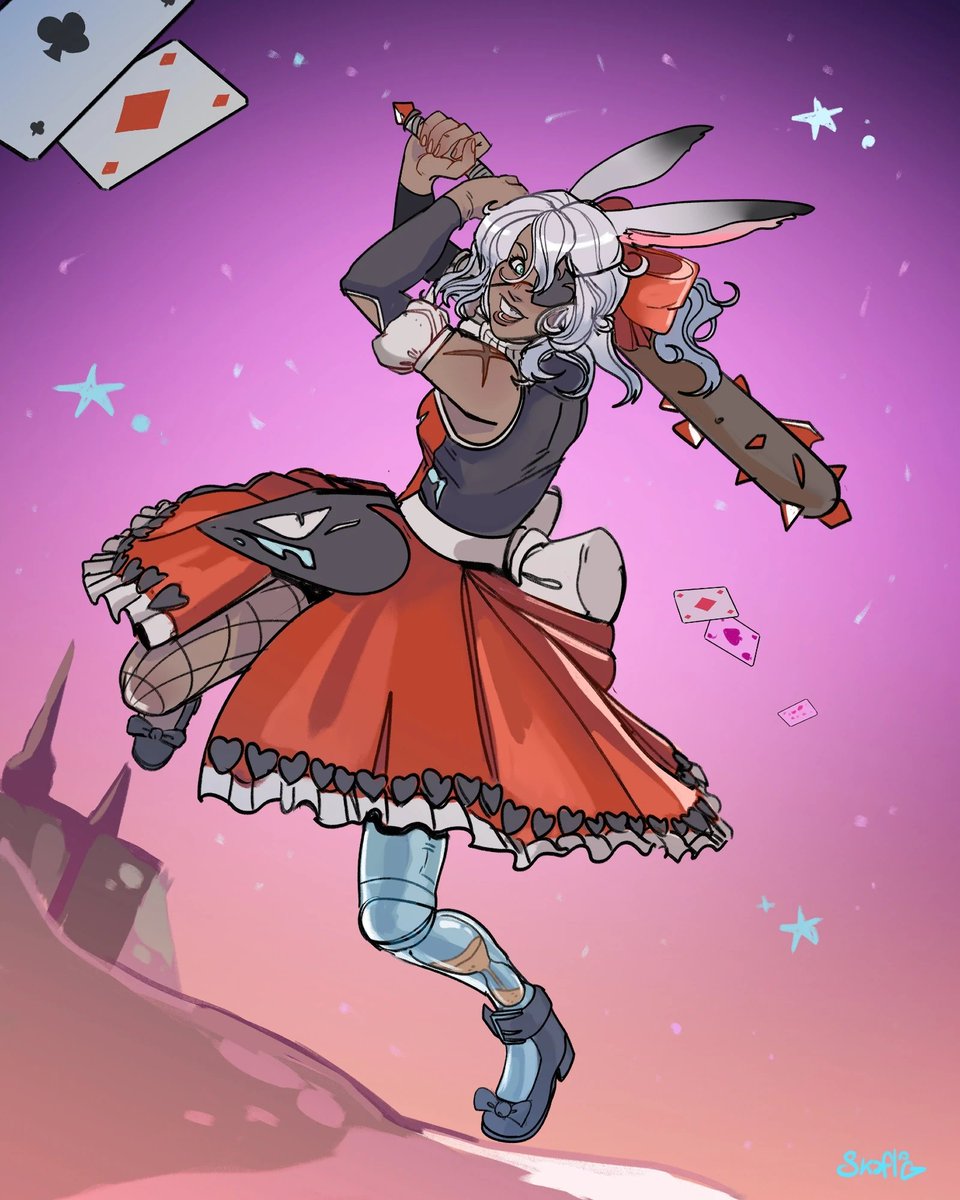 ✨ART RAFFLE ✨ 
I've reached the unbelievable number of 1,4k. so let's do a little art raffle to celebrate!
- Follow + RT 
- Tell me about your character and drop some images of them in the comments below 
- 1 winner gets a free fullbody pic of their char!  

Ends on April 19th!