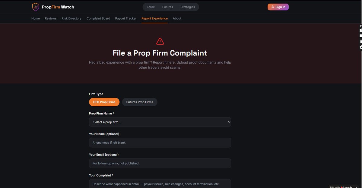 PropFirmWatch tweet media