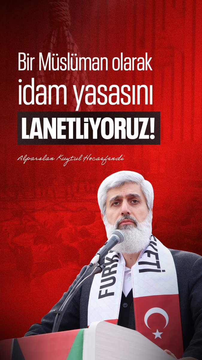 Bir Müslüman olarak bu kadar zulme sessiz kalamayız. Bugün gücümüz zulmü duyurmak ve bu yasayı lanetliyoruz.

idamYasasını Lanetliyoruz 
#FurkanHareketi