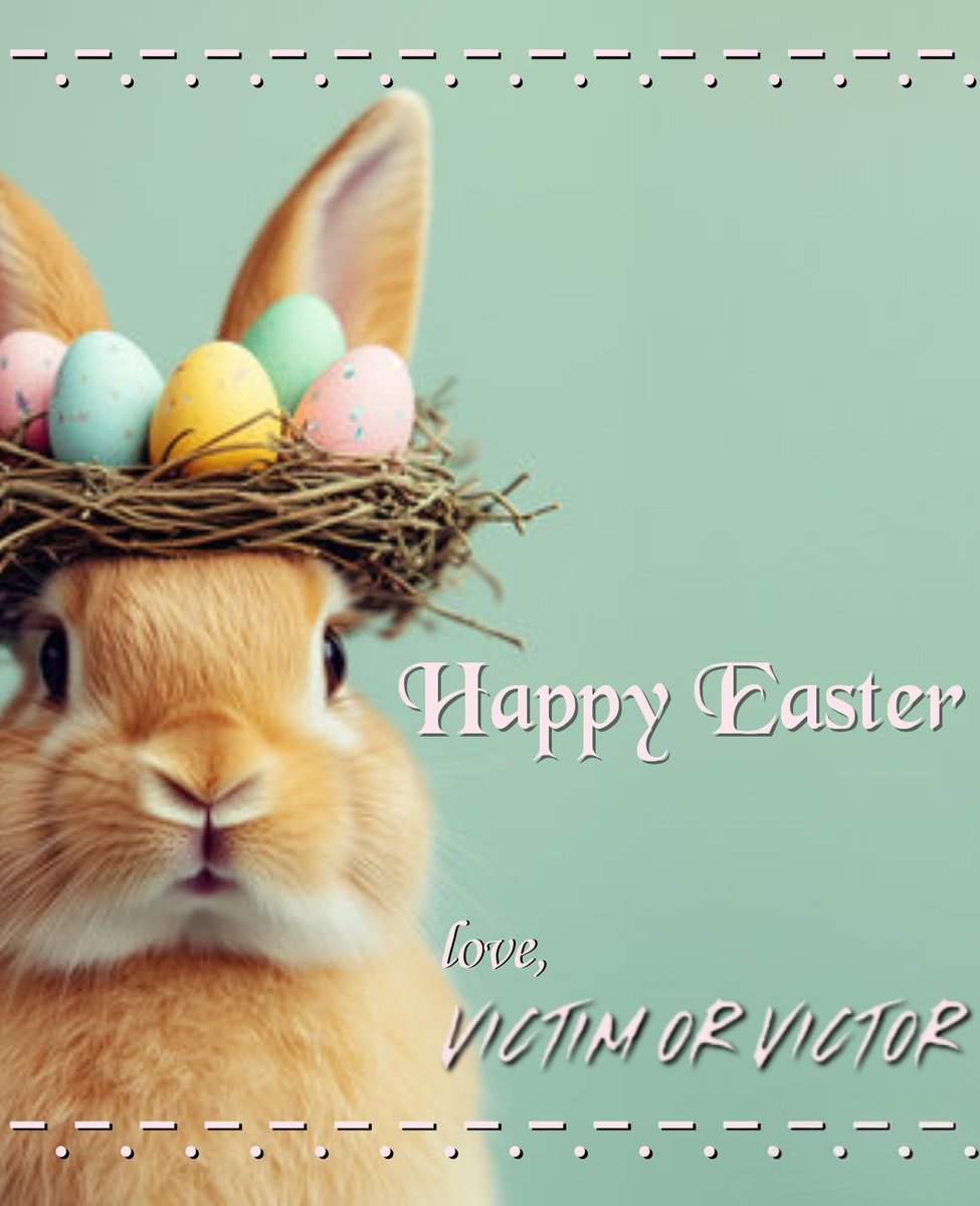 VictimOrVictor1's tweet photo. Happy Easter everyone. Have a safe one. 
.
.
#easter #victimorvictorband https://t.co/P1Suq60ydz