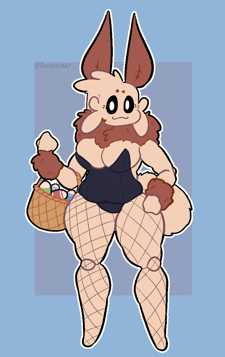 Azel83712687's tweet image. Easter bunny or whatever.

#oc #furry #moth #art