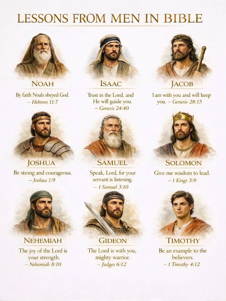 John_Matthew_T's tweet image. Lessons from men in the Bible who trusted in God ✝️🙏