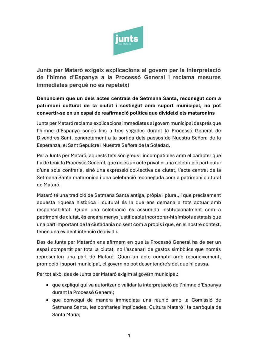 Junts per Mataró tweet media