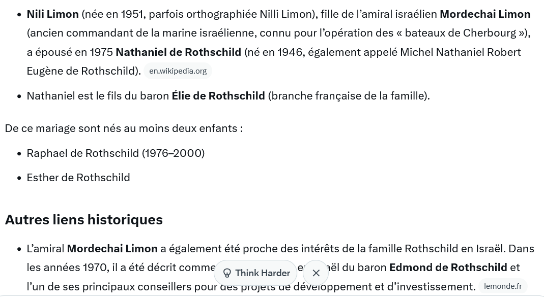 FrancescaRGee's tweet image. Mordechai Limon, l'amiral israélien qui avait réussi à s'emparer des "vedettes de Cherbourg" en plein embargo sur les armes proclamé par De Gaulle, a marié sa fille au fils d’Élie de Rothschild.
Ayant pris sa retraite, Limon représentait et gérait les intérêts en Israël d'Edmond