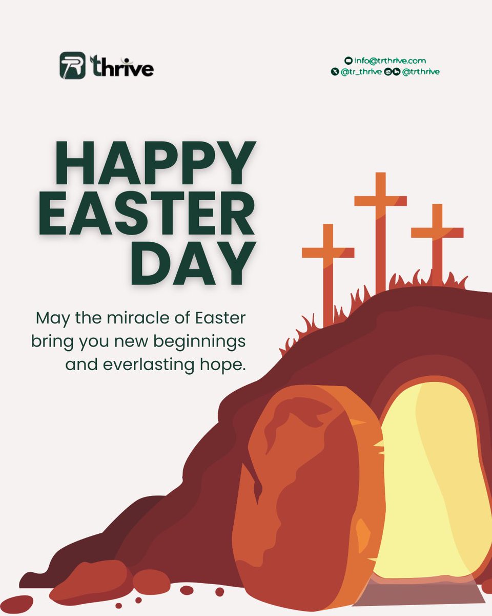 tr_thrive's tweet image. Happy Easter Celebration! 

Celebrating a season of hope, light and new possibilities. 

From the TR Thrive team to you, we wish you a day filled with reflection and the joy of a fresh start. 

#TRThrive #NewBeginnings #SeasonOfGrowth #Renewal