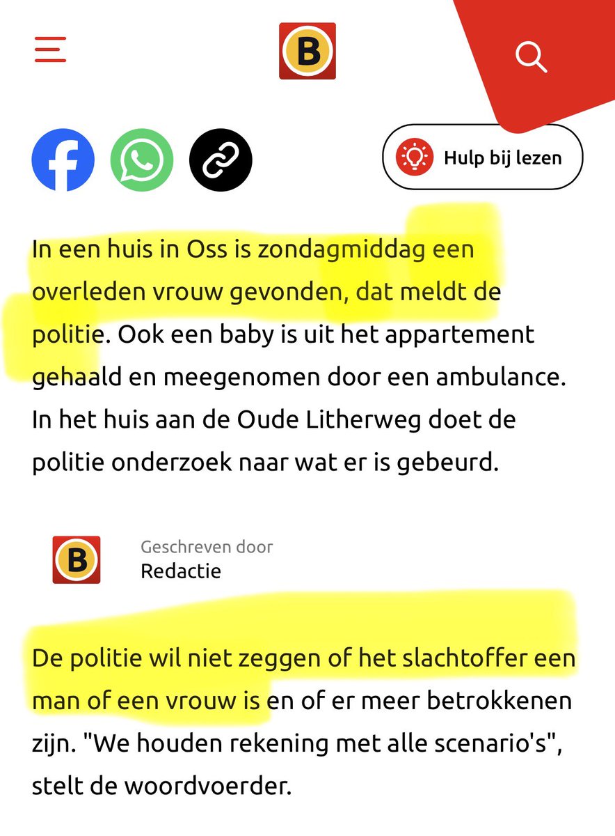 MiepieB's tweet image. #Oss

Politie meldt dat er een overleden vrouw gevonden is……

Politie wil niet zeggen hoe F het slachtoffer een man of een vrouw is.