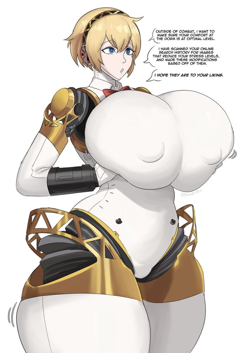 #SeductiveSunday's rolling around and Aigis wanted to try out a new modification. Now she's a solid 10 feet tall... Not to mention her... other upgrades...