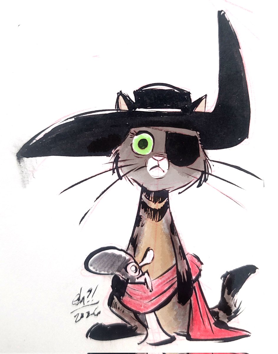 erin_humiston's tweet image. Chili-bean causing trouble, as a princess should.

#pirate #cat #redpencil #ink #clipstudiopaint
