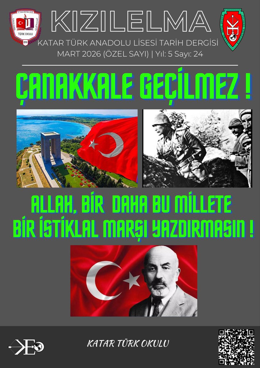 online.fliphtml5.com/sisyn/kqnf/ 

Sn.Büyükelçimizin, Sn.Eğitim Müşavirimizin ve Sn.Okul Müdürümüzün yazılarıyla desteklediği; Tarih Öğretmeni Alper Demir’in koordinatörlüğünde hazırlanan Kızılelma Tarih Dergisinin 24. Sayısı (Mart Özel Sayısı) yayına girmiştir. Keyifli okumalar <a href="/tcmeb/">Millî Eğitim Bakanlığı</a>