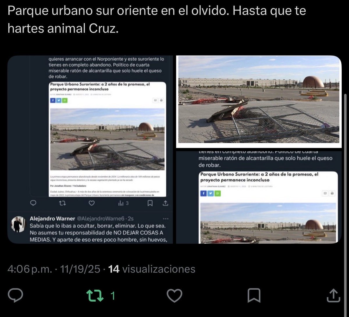 Alejandro Warner tweet media