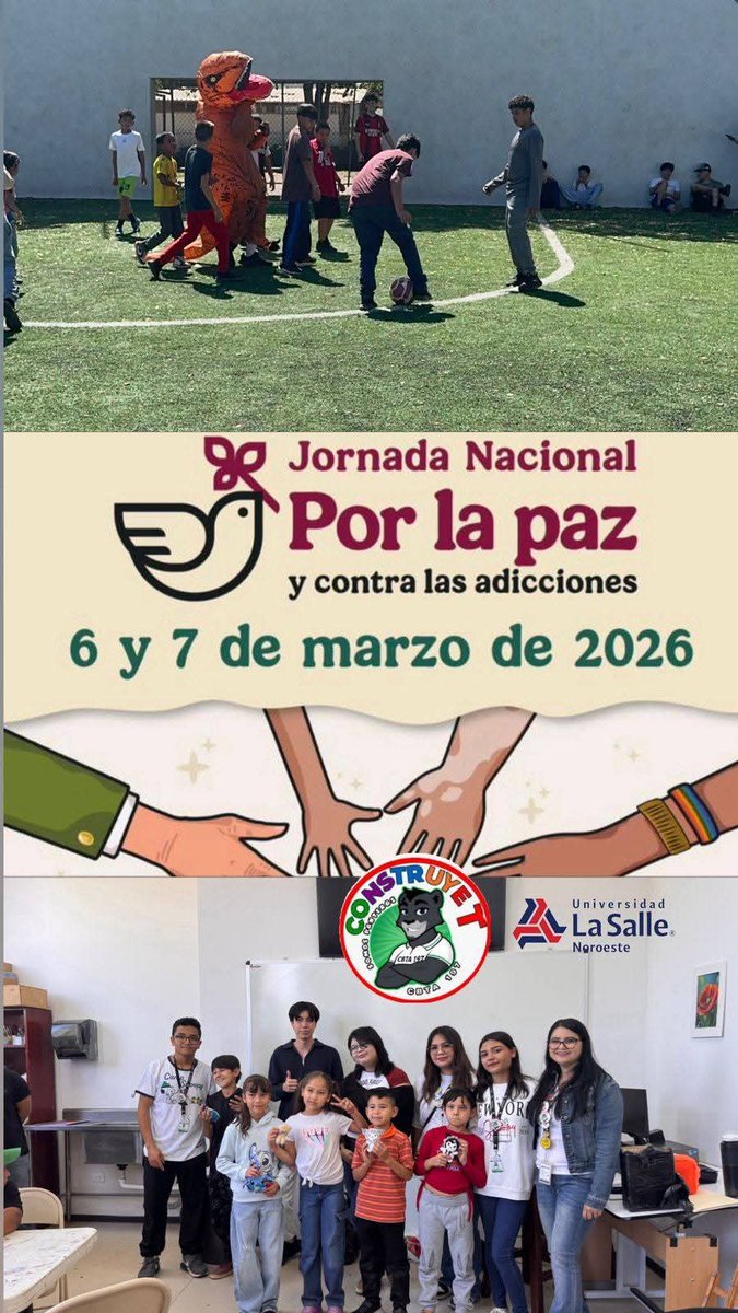 CBTa197's tweet photo. ALIANZA POR LA RESPONSABILIDAD SOCIAL Y LA PAZ 

El comité ConstruyeT a cargo de la Mtra Kitzia Gtz. ha colaborado en acciones de vinculación por La Paz con el área de responsabilidad social de @lasallenoroeste dentro de la #jornadanacionalporlapaz https://t.co/77ryDcVZD6