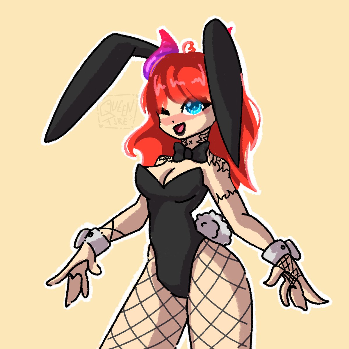 Happy Easter 

- drew this on the bus on the way home today!!! XD 
there will also be bunny on stream today!! be there!! we starting sooon!!