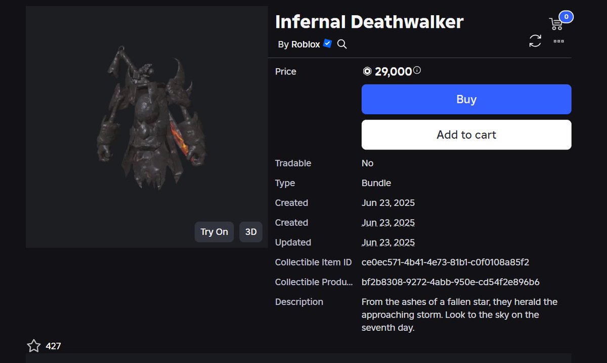 Infernal Death Walker tweet media