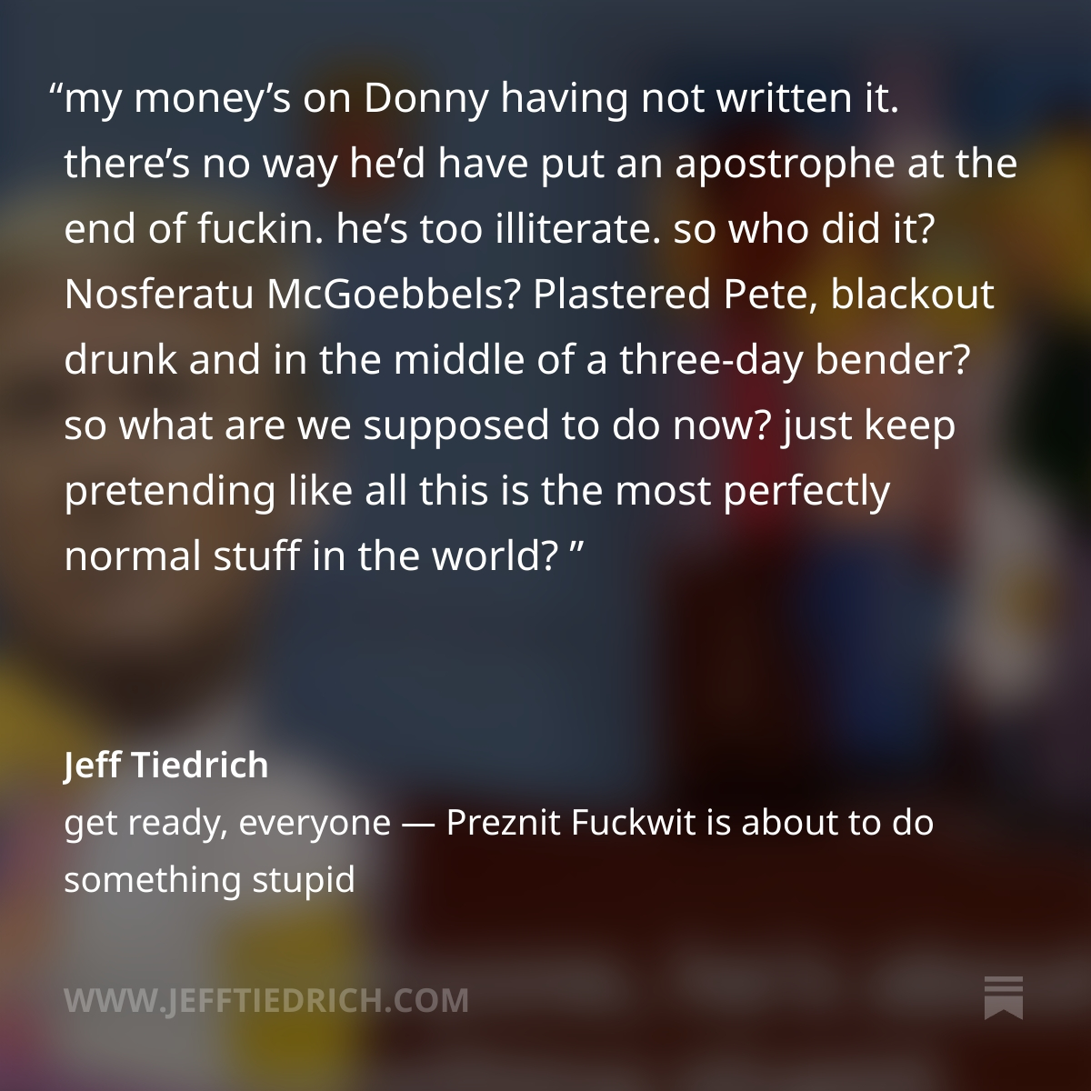 Jeff Tiedrich tweet media