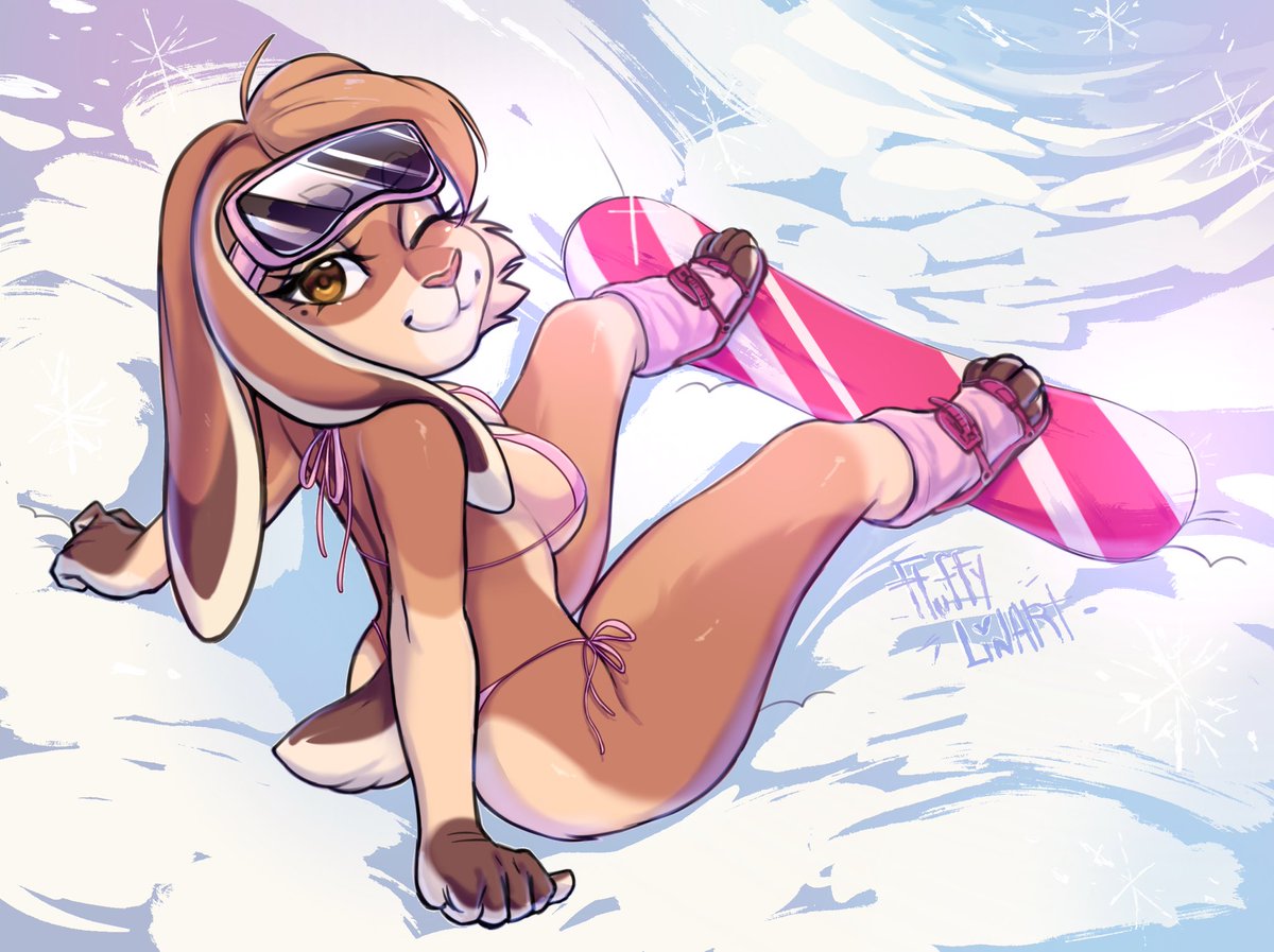 lacelapin's tweet image. I don’t have easter bunny art, but I do have a snow bunny! ❄️