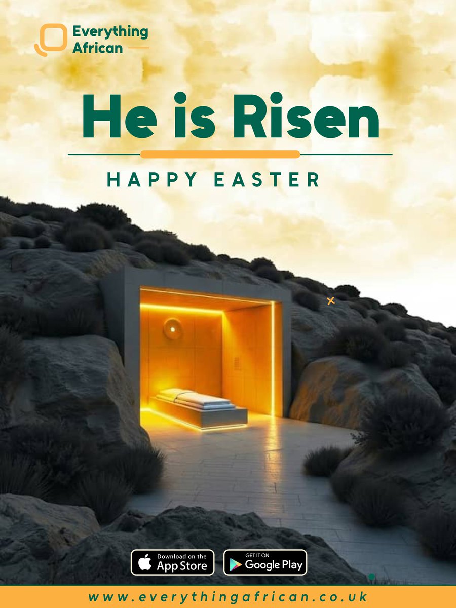 EvrythnAfrican's tweet photo. He is risen… and so is hope. ✨

 Just like the season, it’s a reminder that something good is always on the way. 🌿

From our family at Everything African to yours..
Happy Easter. 😊 

#HappyEaster #HeIsRisen #NewBeginnings #EverythingAfrican #faithandlove https://t.co/74SRnbH9rt