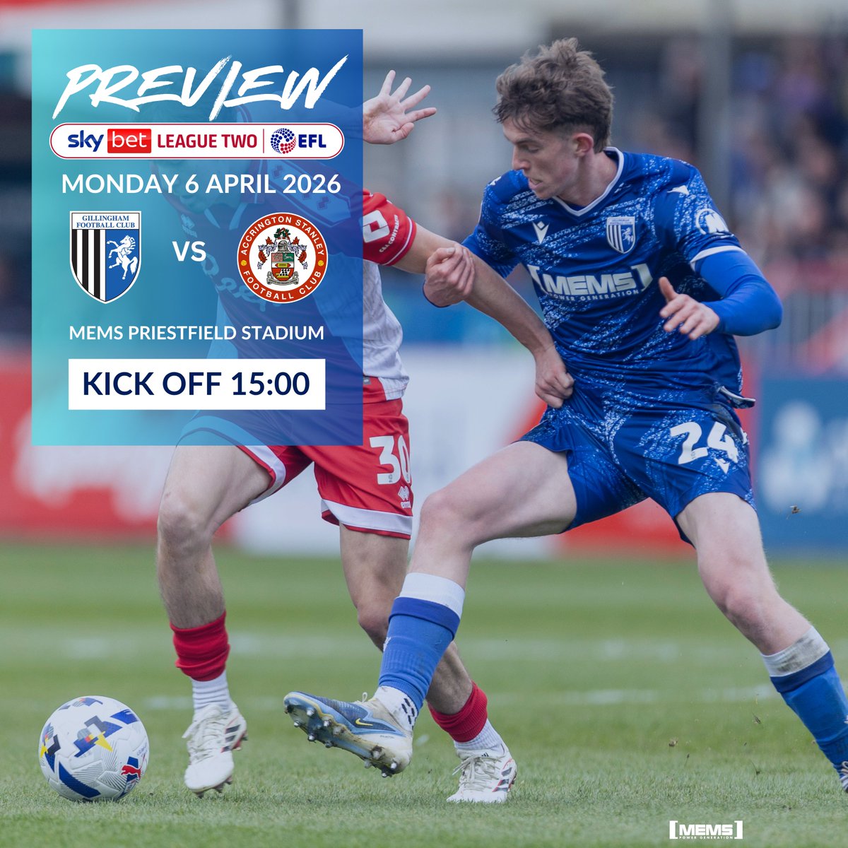 Our preview ahead of tomorrow's game against Accrington at ME7.  ⤵️

gillinghamfootballclub.com/news/preview-g…

#Gills