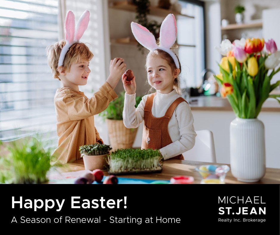 StJeanRealty's tweet photo. 🌷 Happy Easter from all of us at Michael St. Jean Realty

A season of renewal, fresh beginnings, and time spent with the ones who matter most — starting at home.

Wishing you a day filled with joy, family, and a little extra sweetness 🐣 https://t.co/wjT6cS3xcu