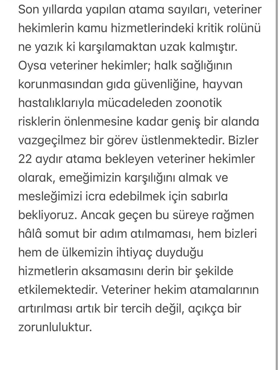 <a href="/RTErdogan/">Recep Tayyip Erdoğan</a> <a href="/AhmetGumen/">Ahmet GÜMEN</a> <a href="/ibrahimyumakli/">İbrahim Yumaklı</a> <a href="/TCTarim/">T.C. Tarım ve Orman Bakanlığı</a> <a href="/DKMP1Bolge/">DoğaKorumaMilliParklar 1.Bölge</a>  
#veterinerhekimler5000atamabekliyor