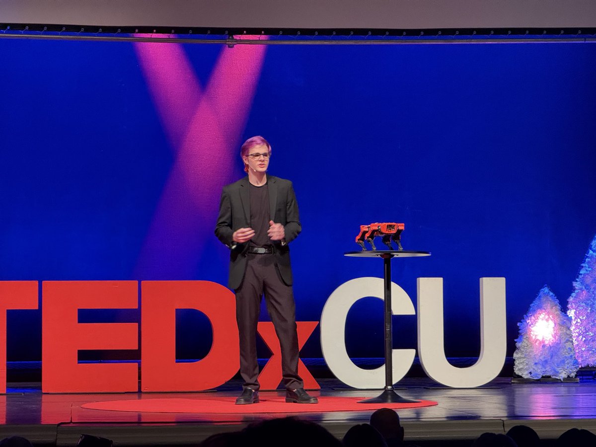 ShawnHymel's tweet image. Great talk by Leo Heuring attempting to answer the question: do robots have souls? #TEDxCU #robotics #maker