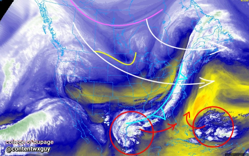 Upper level disturbances lined up to sweep the Lakes & North East ...